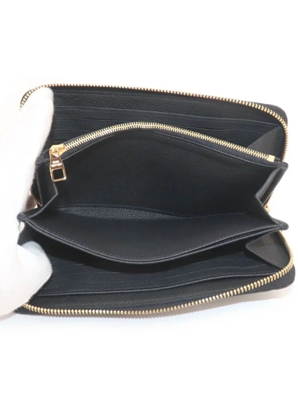 Louis Vuitton Monogram Empreinte Zippy Wallet Leather Noir